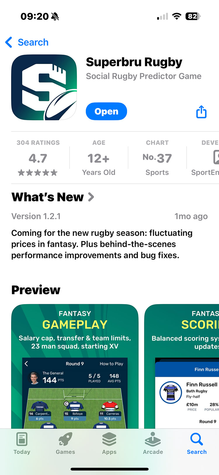 Superbru Rugby in the App Store